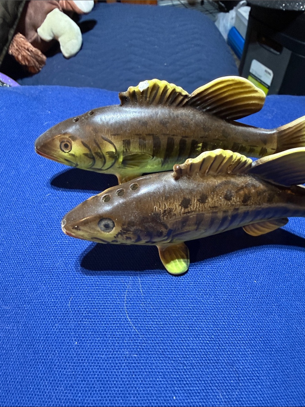Decorative Ceramic Fish in Brown and Yellow - Home Accent